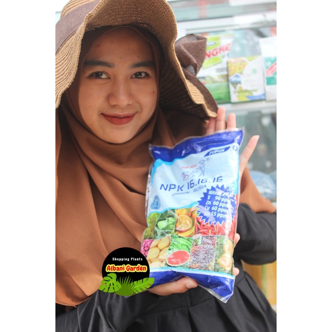Pupuk NPK 161616 Pak Tani Origin Rusia 1 Kg / 500 Gram Repack