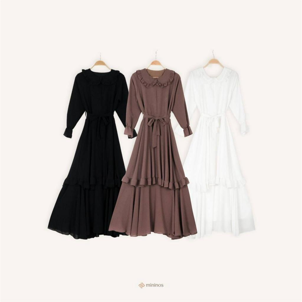 Mininos Zyla Dress Gamis Syari Remaja Ceruty Babydoll