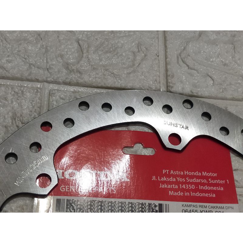 piringan disk cakram depan Supra gtr 150 + kampas