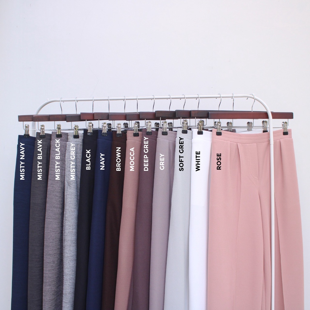 Naya Kulot Panjang Wanita Kerja Kantor Kuliah Sidang Formal Hitam Celana Bahan Kulot-7