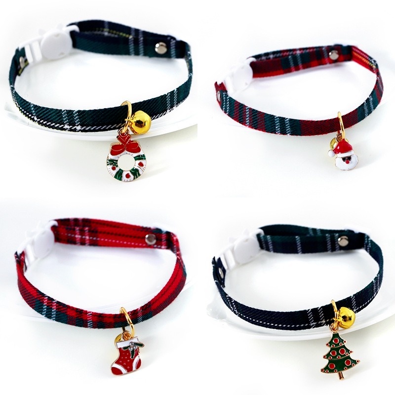 ★〓YUFeiPet〓★ Pet Puppy Cat Tie Christmas Tree Santa Claus Adjustable Dog Accessories Small Dog Medium Holiday Necklace