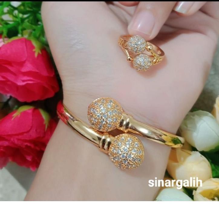 New Arrival  perhiasa xuping gelang dan cincin model bola bola KM32L