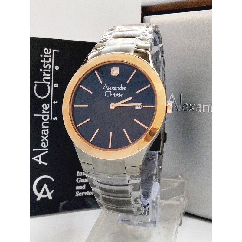 Jam Tangan Pria Alexandre Christie AC 8028 MD GYRGBE Original Stainles