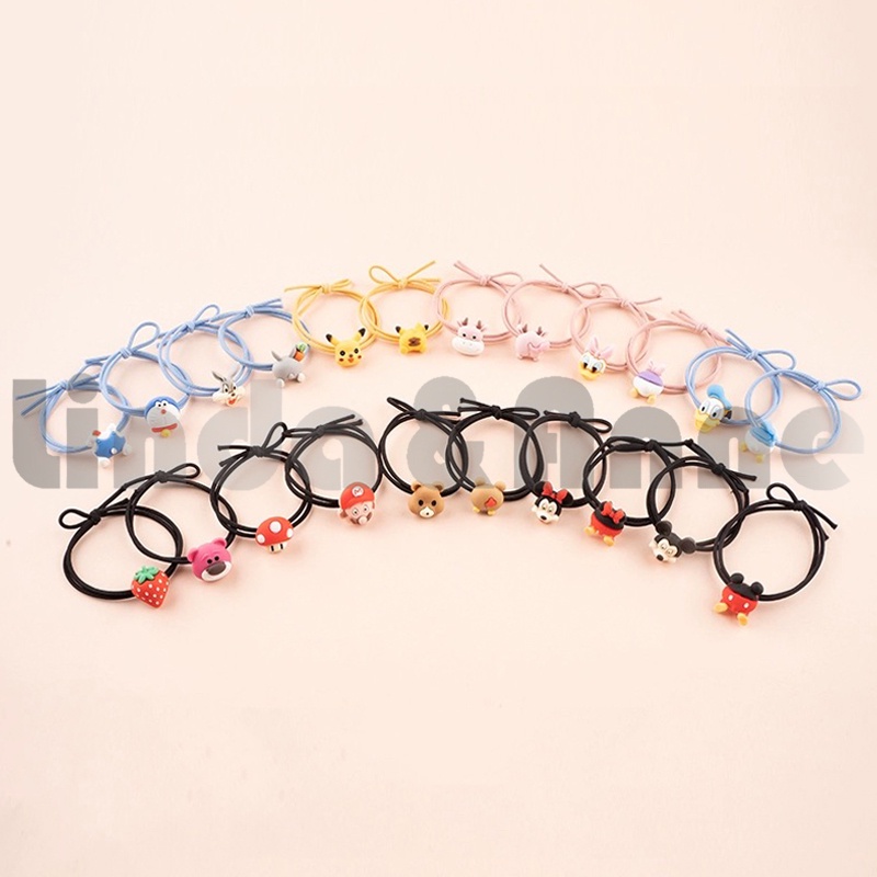 2 Pcs Gelang Couple Cartoon Tali Untuk Wanita Dan Pria Casual Import