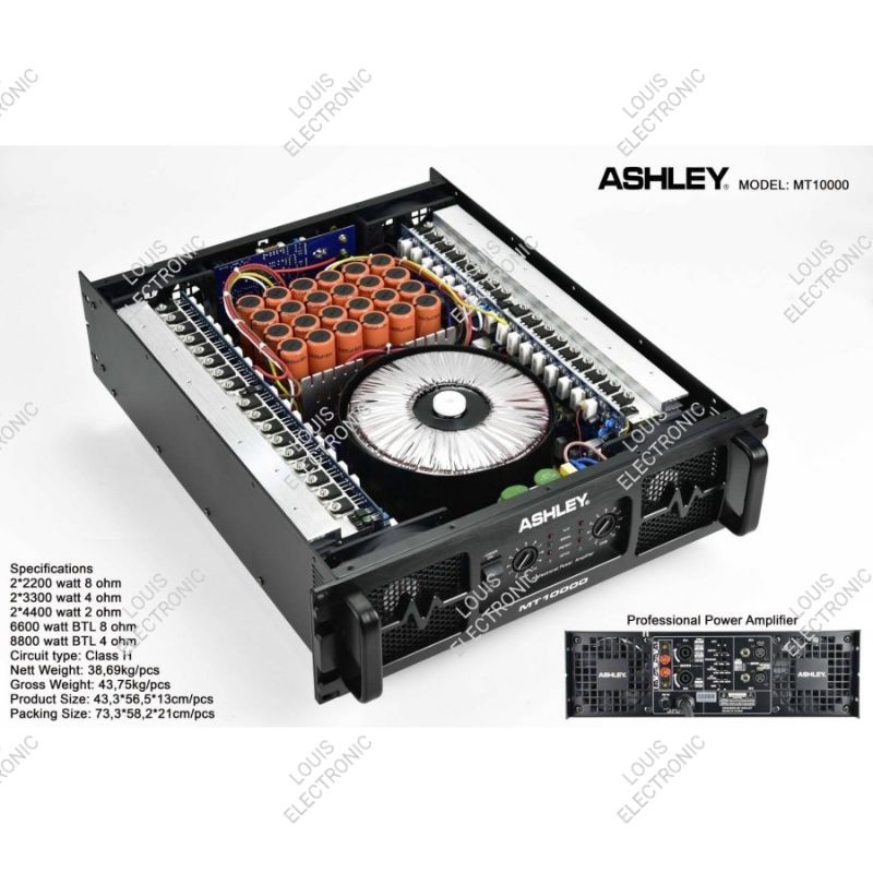 Power Amplifier ASHLEY MT10000 MT 10000 Class H ORIGINAL