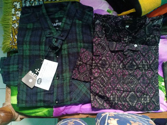 Sanvanina Kemeja Batik Songket Panjang Diamond Brown E-1071