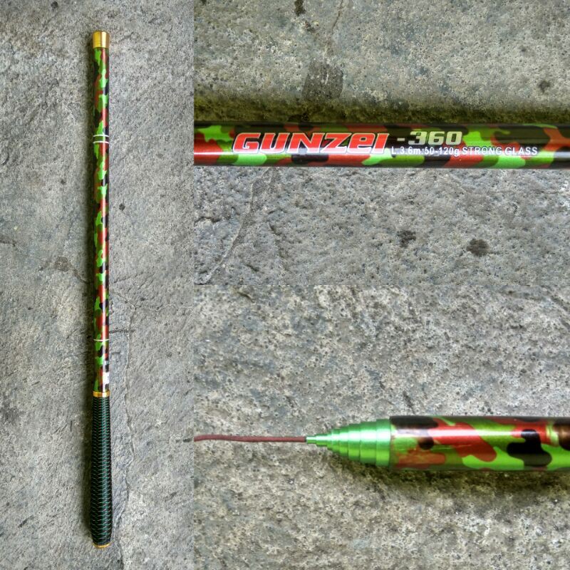 Joran Tegek Kaku Indigo Gunzei 360 450 Kolong Mentah