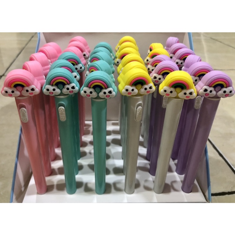 

Pen gel / gelpen lampu disko kelap kelip rainbow pelangi (satuan) - termurah