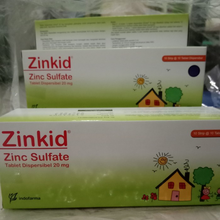 Zinkid Tablet 20Mg Harga Per Box Vitamin Anak Zinc Sulfate Vit Anak -