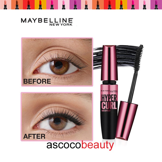 Maybelline HYPERCURL [ ED 2025 ] 36 Hour Waterproof Mascara Maskara 36H Hyper Curl ✰ ascocobeauty ✰