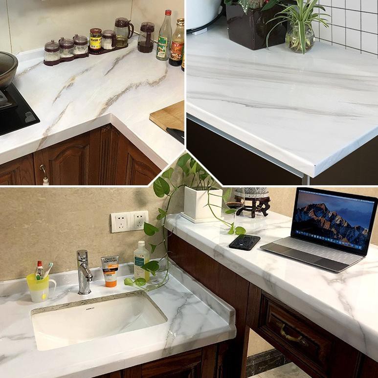 SKM WALLPAPER WALPAPER MARMER GLOSSY MARBEL  DINDING KAMAR DEKORASI KERAMIK LANTAI MEJA STIKER DAPUR