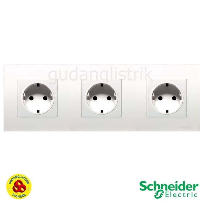 Schneider Stop Kontak 3G Vivace Socket 3 Gang dengan Frame 3 KB_31