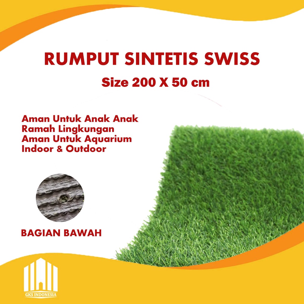 Rumput Sintetis Swiss 25 mm Uk. 200 x 50 cm Best Quality