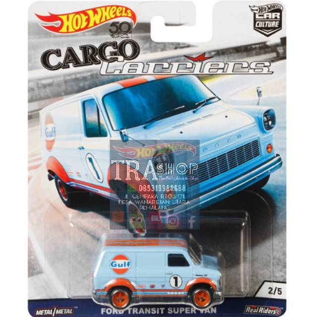 Hot Wheels FORD TRANSIT SUPER VAN CARGO CHARRIERS