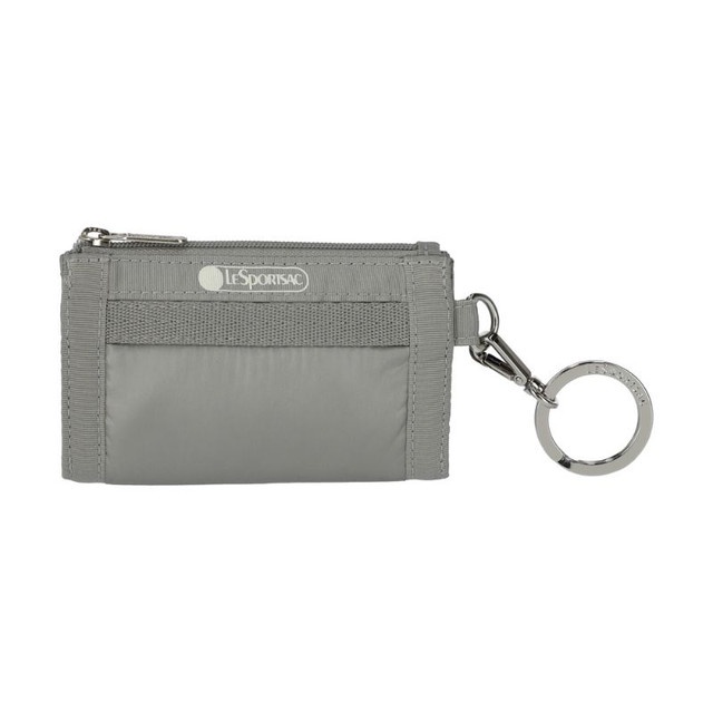 LeSportsac SHEEN ZIP CARD CASE In COLD STEEL L3856C342W21