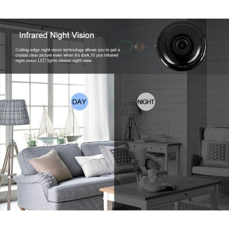 IP Camera V380 Mini 5MP WiFi Wireless 1080P HD Camera Cctv Night Vision