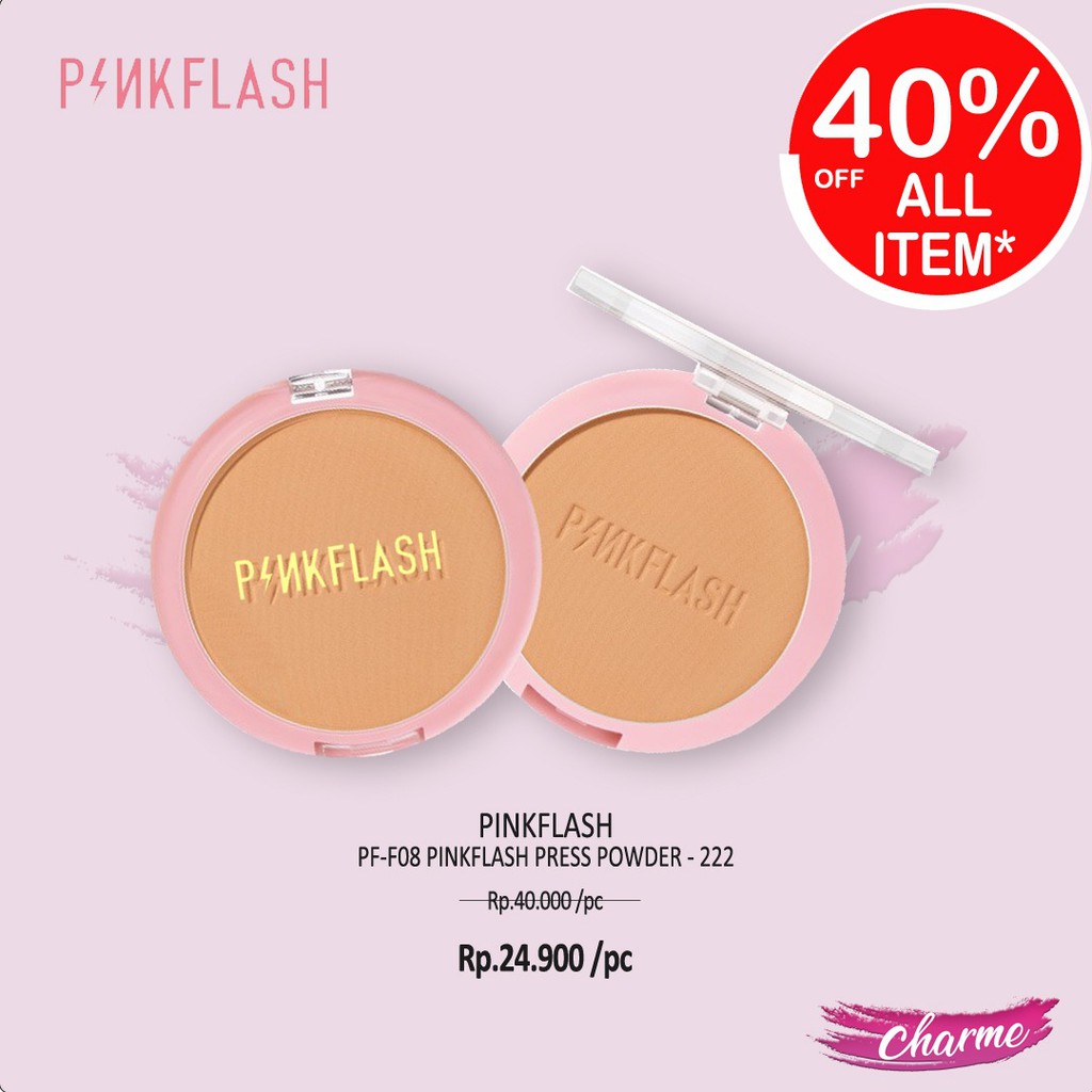 READY &amp; ORI Pinkflash Press Powder Bedak Padat PF08 PF 08 F08