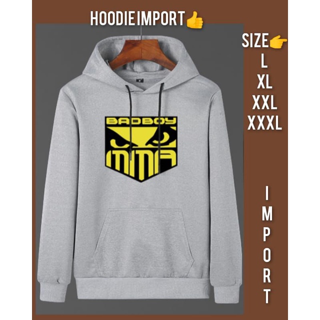 Hoodie Pria / Hodie Pria  / Jaket Pria / Sweater Hoodie Vaque Kombinasi bahan Motif BadbOy Kuning