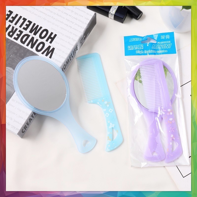 ( PER SET ) KACA DAN SISIR SET CERMIN MAKE UP SET KARAKTER