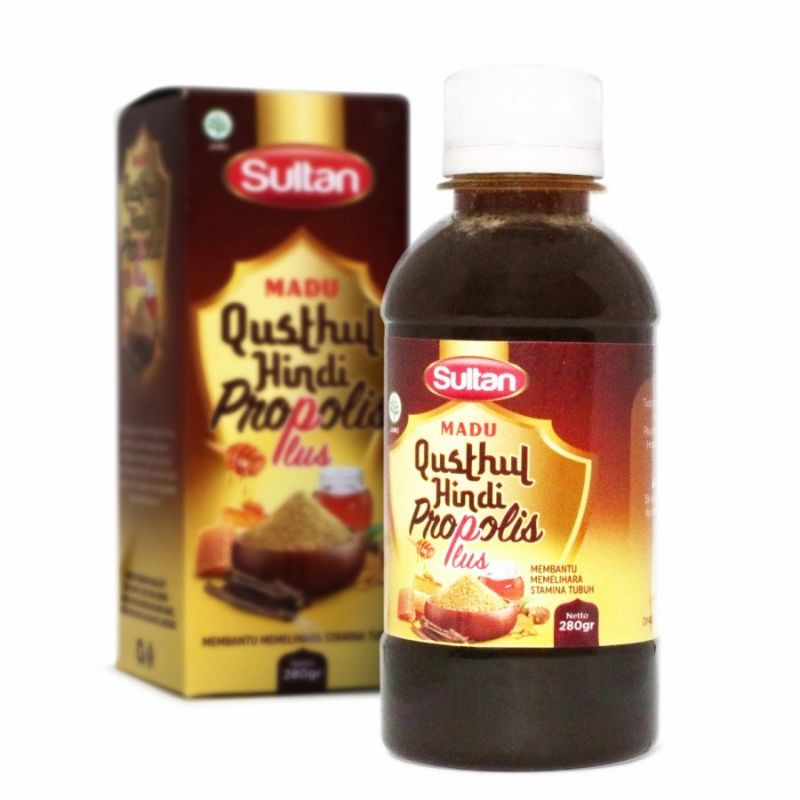 Madu Alami Qusthul Hindi Sultan 280Gr Plus Propolis Habbatussauda & Herbal | Madu Qusthul Hindi Asli