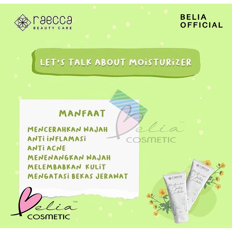 ❤ BELIA ❤  RAECCA Moisturizer Jelly Centella 15g | pelembab wajah raeca ✔️BPOM