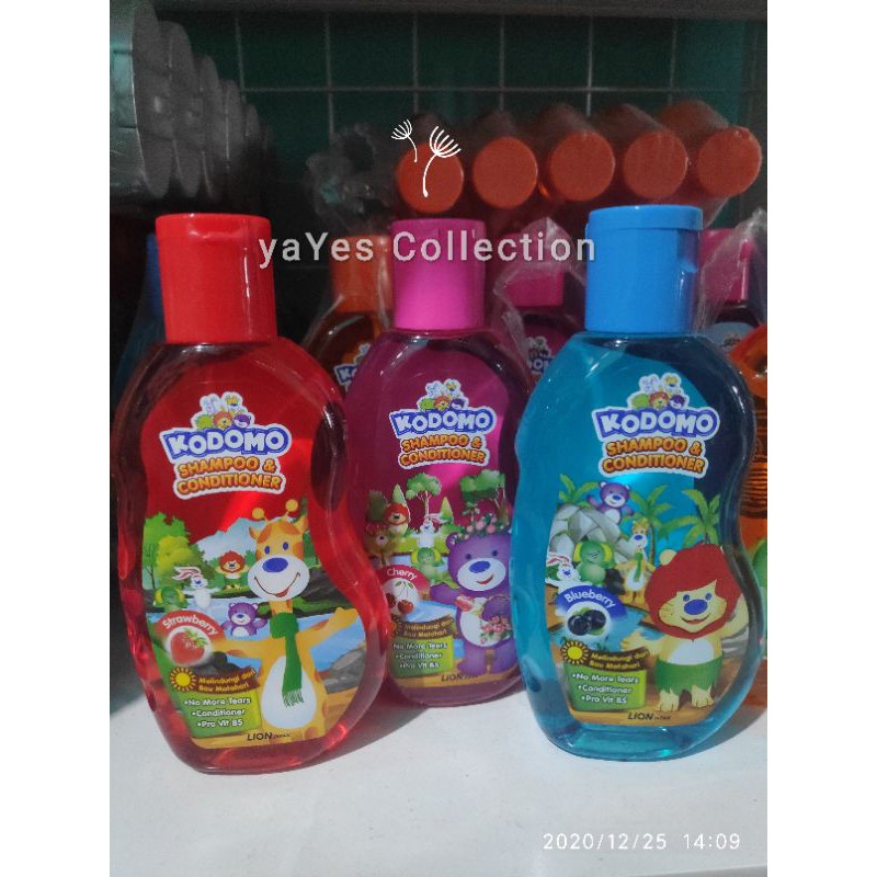 Kodomo shampoo and conditoner 200 ml baby anak orange stroberi sampo bodywash wash blueberry cerry