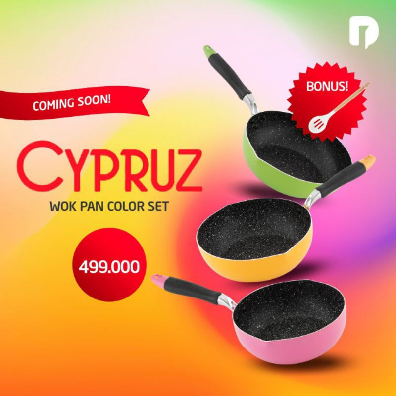 Cypruz Wok Pan Color set