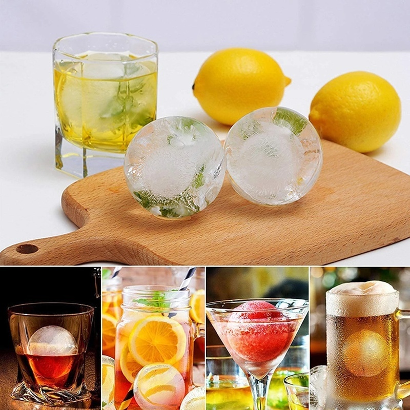 Cetakan Es Batu Reusable Bentuk Bulat Desain Frozen Anti Bocor Untuk Whiskey Tequila