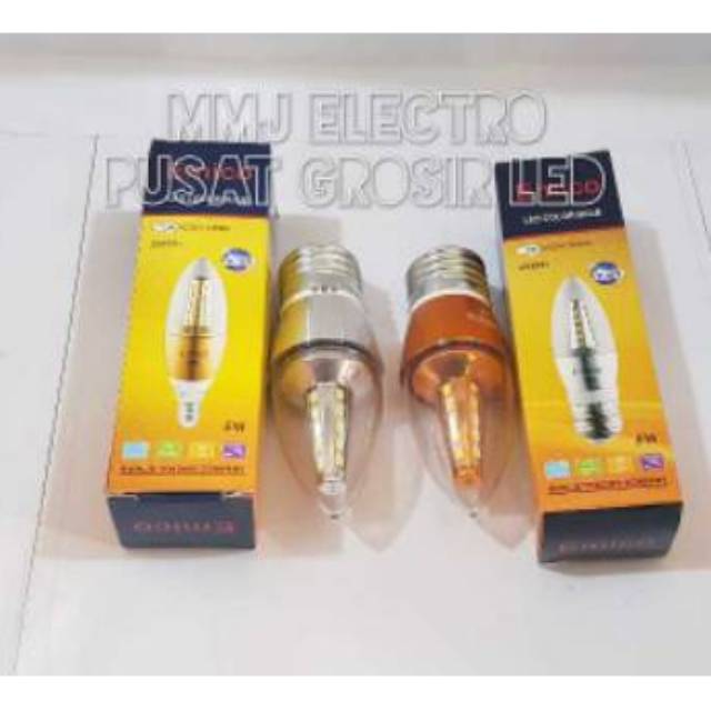 Lampu Led Candle E27 - Lampu Jantung E27 5 watt Emico Putih - Kuning