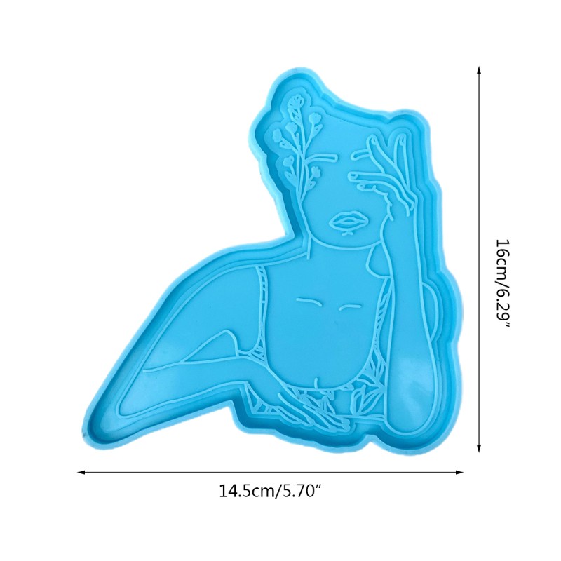 Cetakan Resin Epoksi Bentuk Kepala Perempuan Bahan Silikon Untuk Dekorasi Rumah