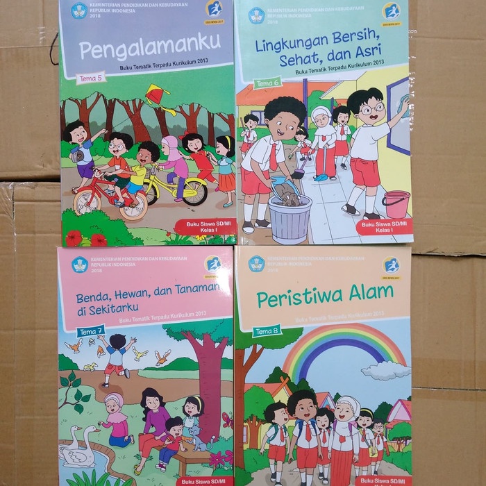 

❤BISA COD❤ Tematik KELAS 1 Semester 2, Tema 5,6,7,8. (4 buku)