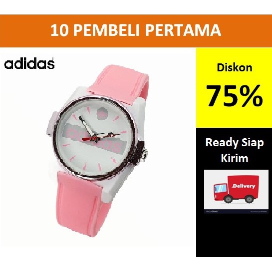 JAM TANGAN WANITA KARET ADIDAS PINK