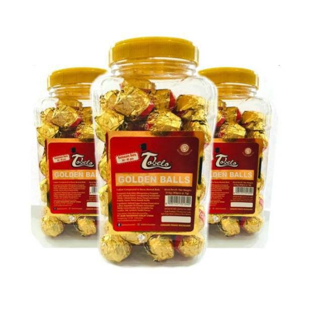 

Golden Balls Tobelo With Rice Cripsy 1 JAR isi 40 PCS