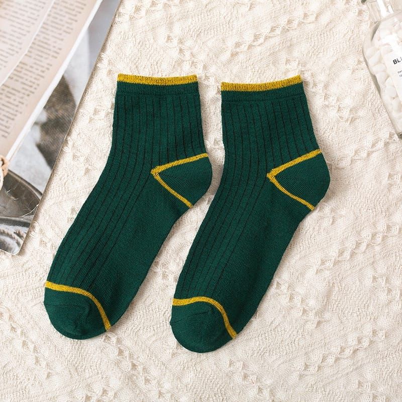[ COD ] Kaos Kaki Ankle Semata Kaki Simple Motif Polos Garis Pria Wanita Unisex Murah Cute Socks Fashion Korea / Kaos Kaki Pria Polos / Kaos Kaki Pria Garis / Kaos kaki Wanita-Panjang Hijau