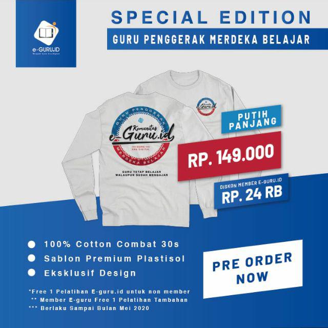 Kaos E Guru Id Putih Panjang Shopee Indonesia