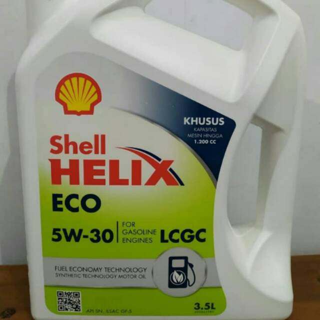 Oli Mesin Mobil Shell Helix Eco 5W-30 @3,5 Liter