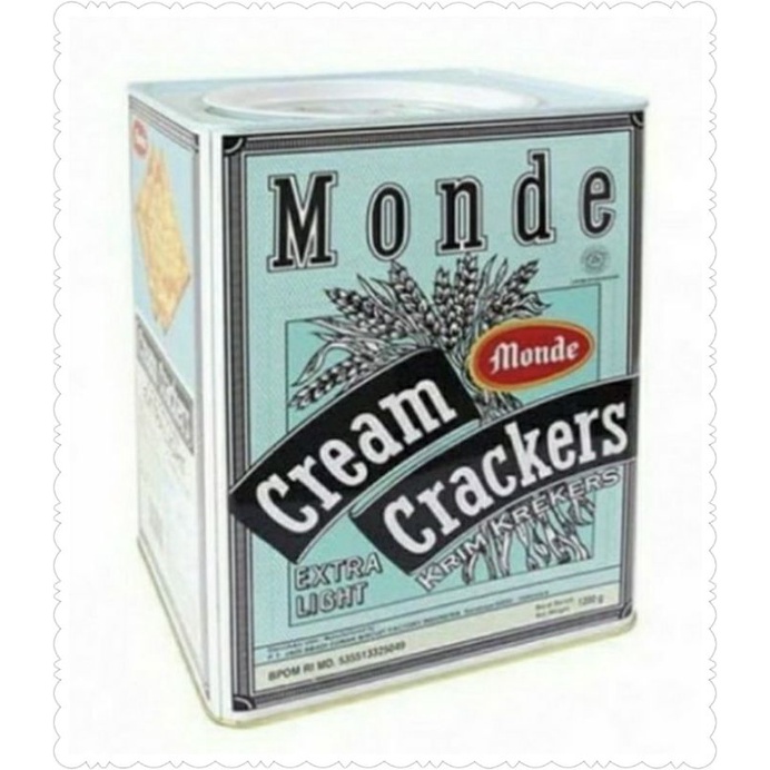 

Monde Cream Crackers 1200gr kaleng