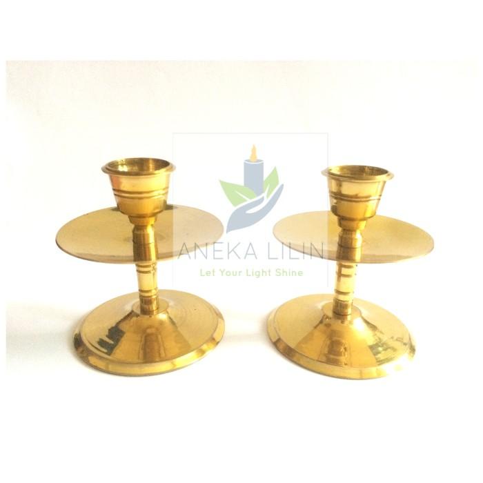 Candle Kaki Alas Lilin Batang Kuningan Besar 01