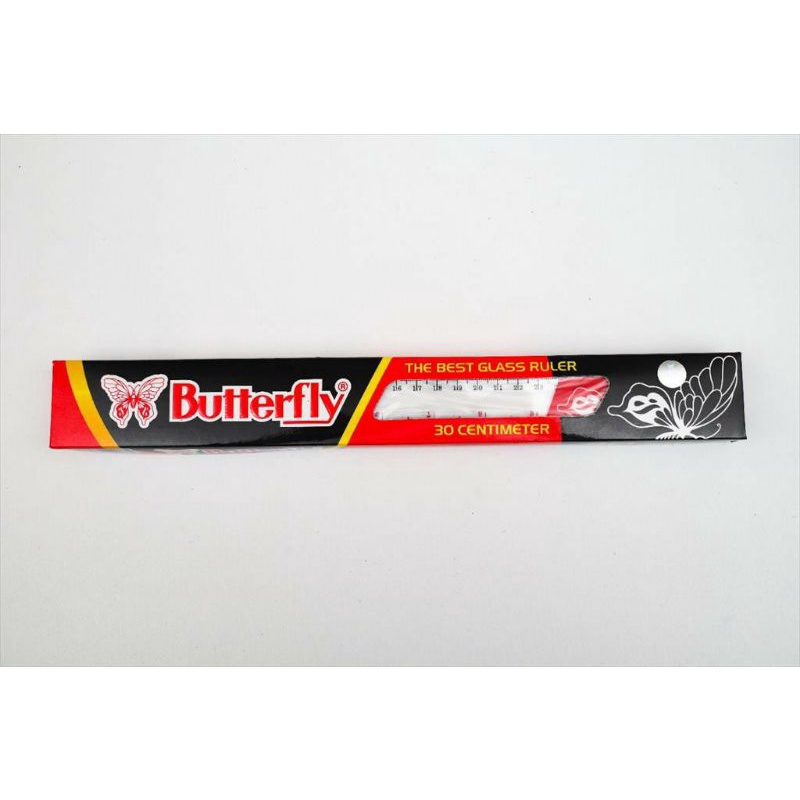 

Penggaris Butterfly 30cm Transparan