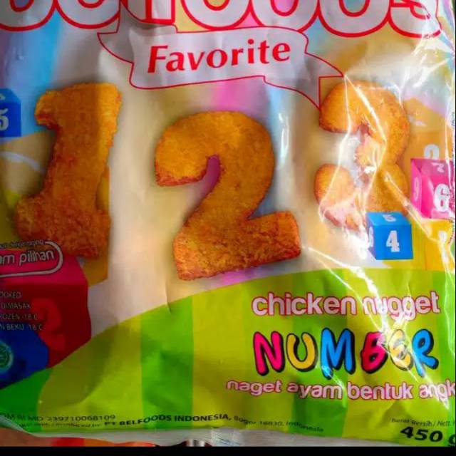 

Belfood favorite chicken nugget number 450 gram