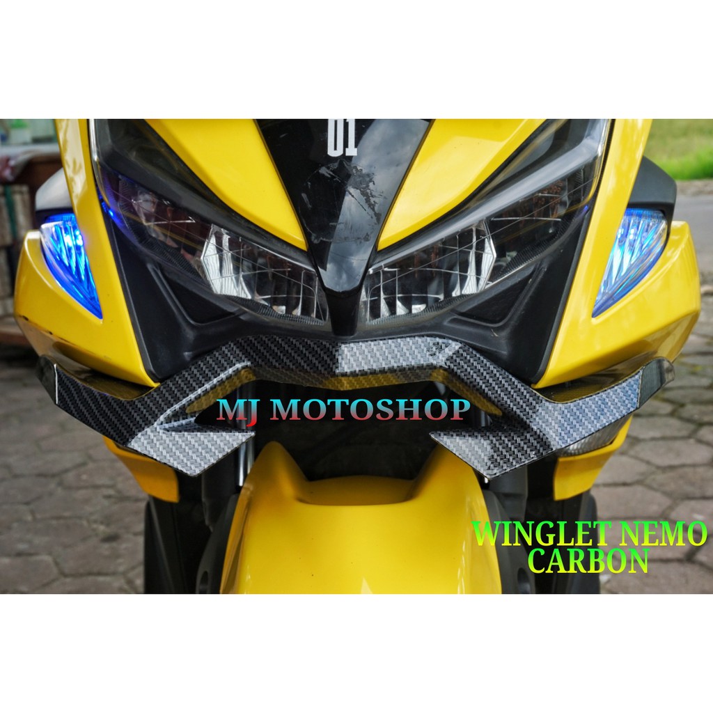 Jual Winglet Wing Let Wingled Aerox Yamaha Nvx Carbon Merk Nemo