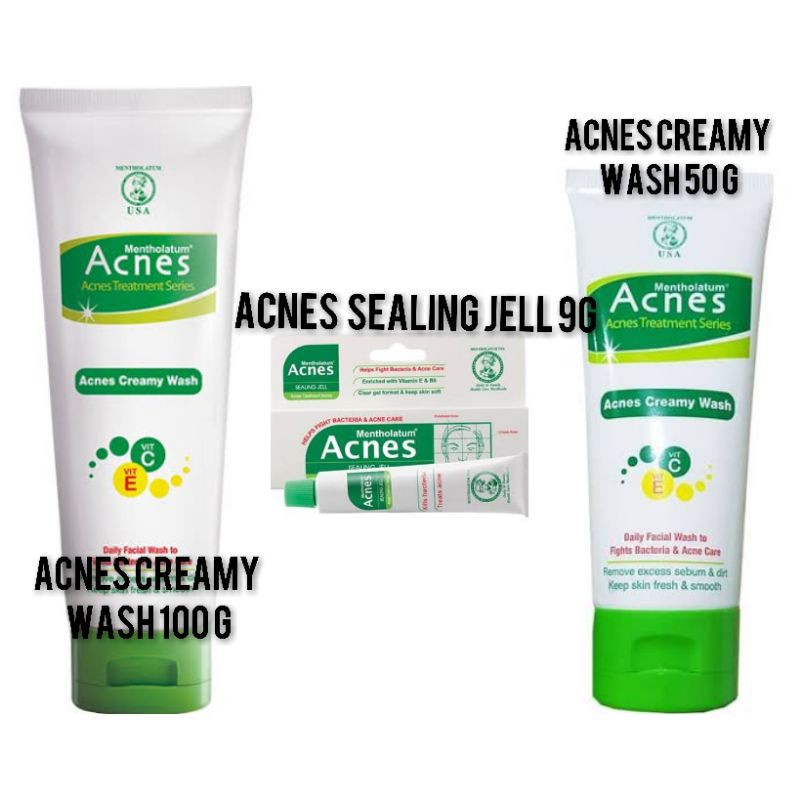 Acnes Creamy Wash 100 g / 50 gr / Sealing Jell 9 g ORIGINAL-BPOM