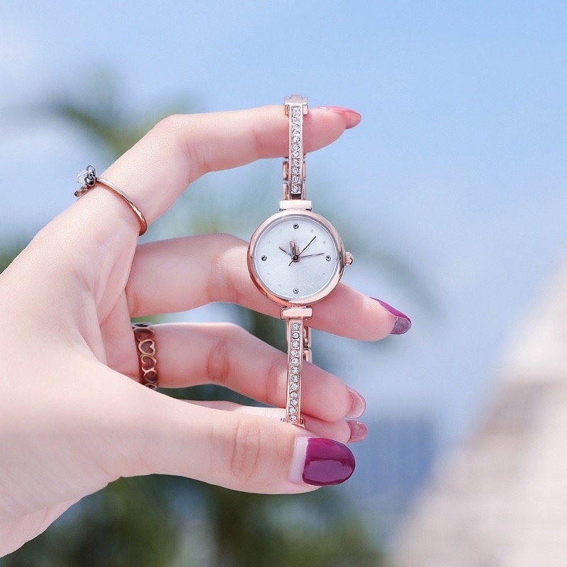 Jam Tangan Cewek Gelang  Jam Quartz  Jam Arloji  Jam Fashion  Jam Analog Wanita  W192