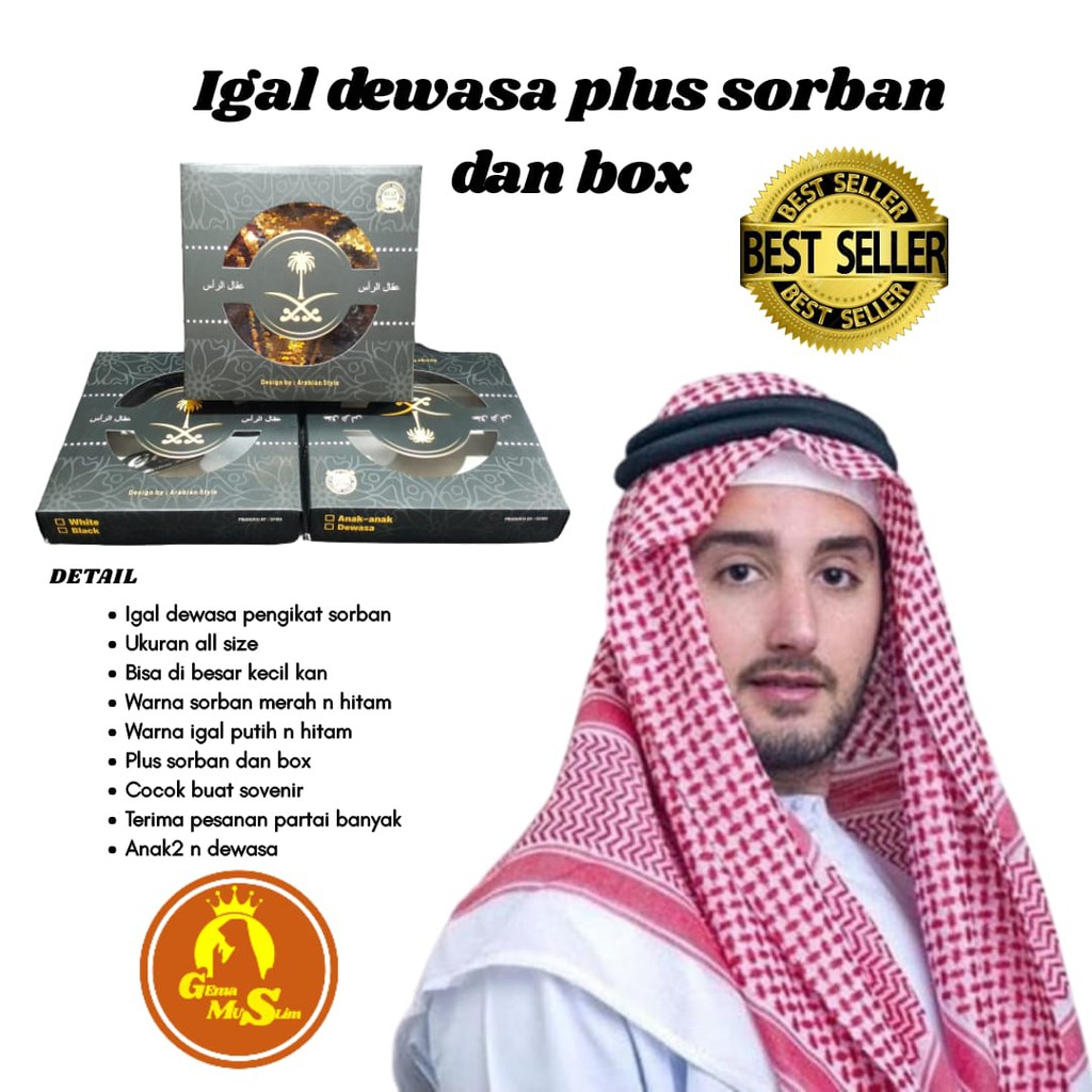 igal dewasa plus sorban dan plus box termurah