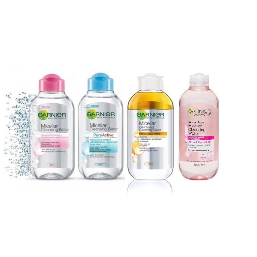 Garnier Micellar Water Pink | Blue | Bi-phase Oil | Vit C | 50 | 125 | 400 ml Skin Care Series