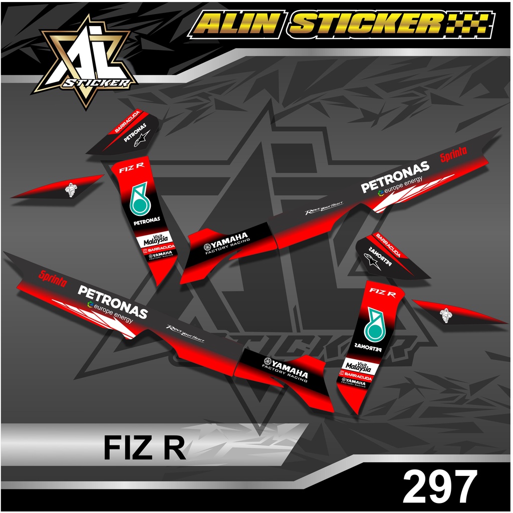 297 Sticker Striping FIZ R Petronas / Sticker Striping Murah FIZ R Petronas Semi Full