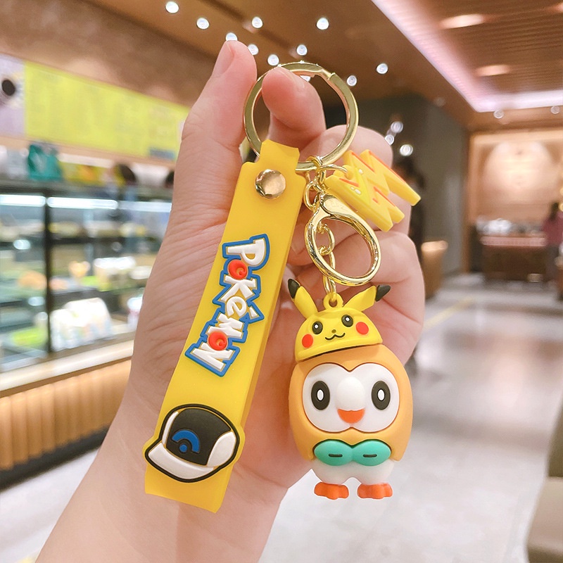 Takara TOMY Gantungan Kunci Boneka Pokemon Go Karakter Pikachu Psyduck Eevee Untuk Hadiah Anak / Dewasa