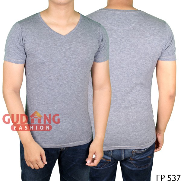 Kaos Pendek Pria Polos Depan Belakang FP 537