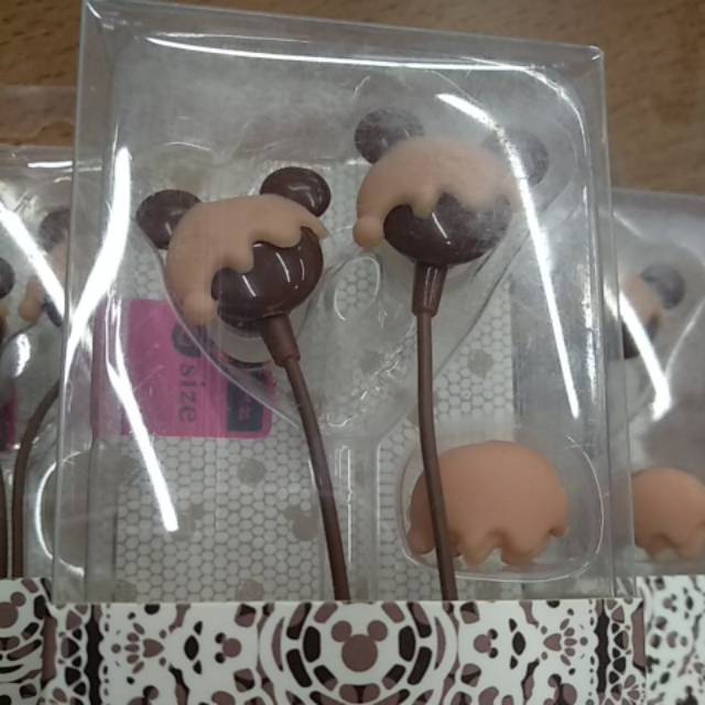 Earphones MsPodS bentuk melty chocolate micky mega bass