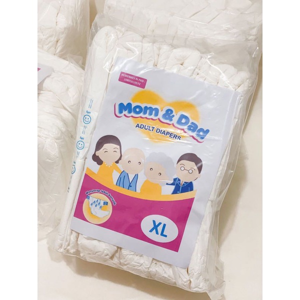 Popok Dewasa Mom &amp; Dad (Adult Diapers) Perekat Ukuran M, L, XL, Popok Dewasa Termurah Di Shopee